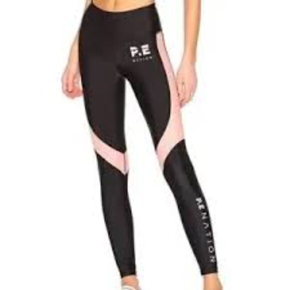 P.E Nation The Chase Leggings Black Pink White Logo Size S - Picture 8 of 8